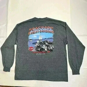 Vintage Harley-Davidson New Hampton NH Long Sleeve Biker Shirt Mens Size 2XL